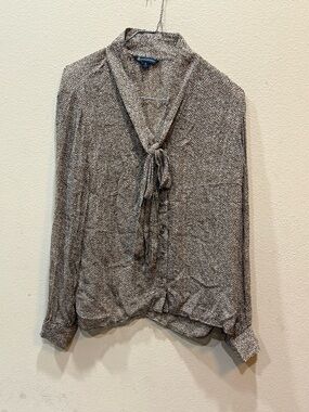 Brooks Brothers Tie-Neck Blouse Size 12